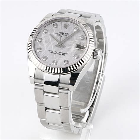 rolex datejust 31 in 18 ct white gold|rolex 31mm datejust diamond bezel.